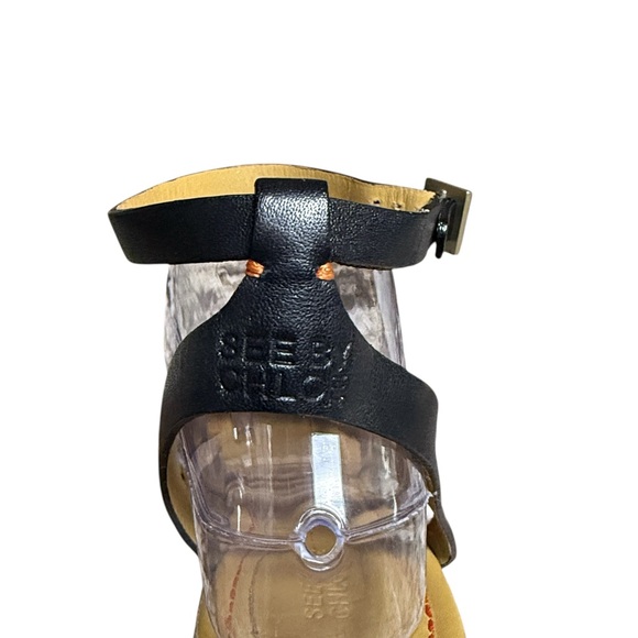 See by Chloé Black Leather Block Heel Sandals EU 40 U.S. 9.5 see sizing note - Picture 5 of 9